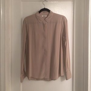 EUC Everlane Medium Silk Top Peter Pan Collar